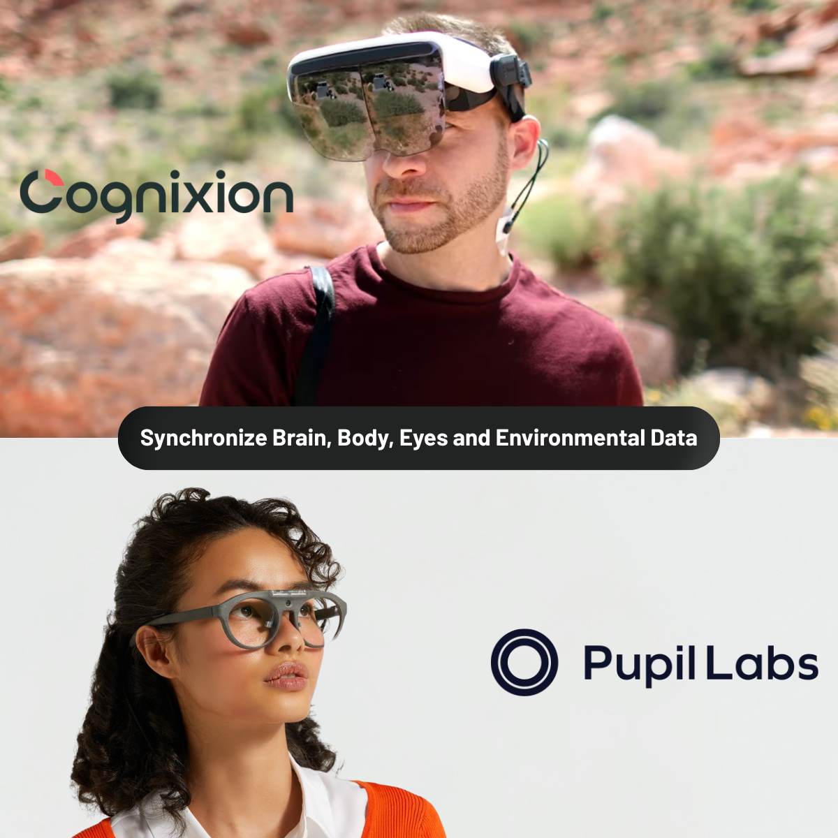 Artwork for Cognixion and Pupil Labs Announce Strategic Partnership to Combine Eye-Tracking with Axon-R Neural Interface