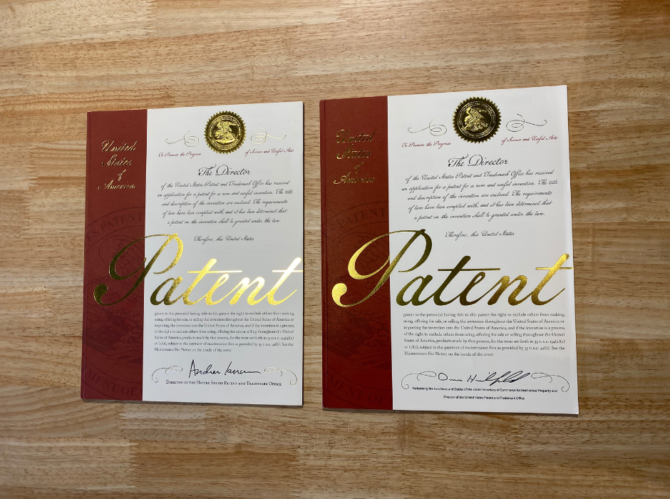 Two Cognixion patent certificates displayed side by side