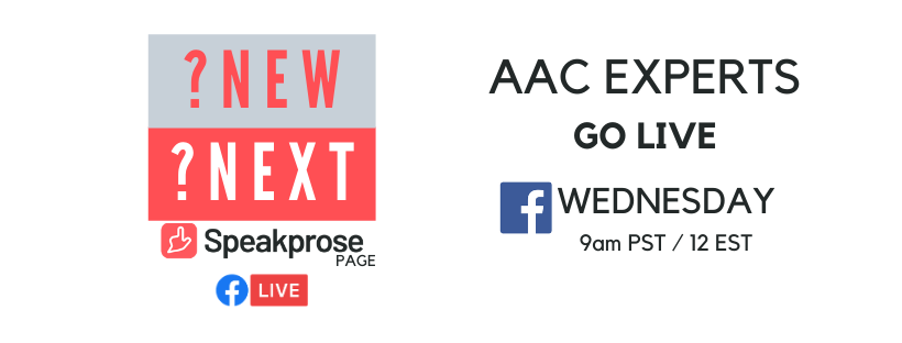 Speakprose AAC Experts Go Live interview series banner
