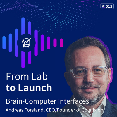 From Lab to Launch podcast cover featuring Cognixion CEO Andreas Forsland