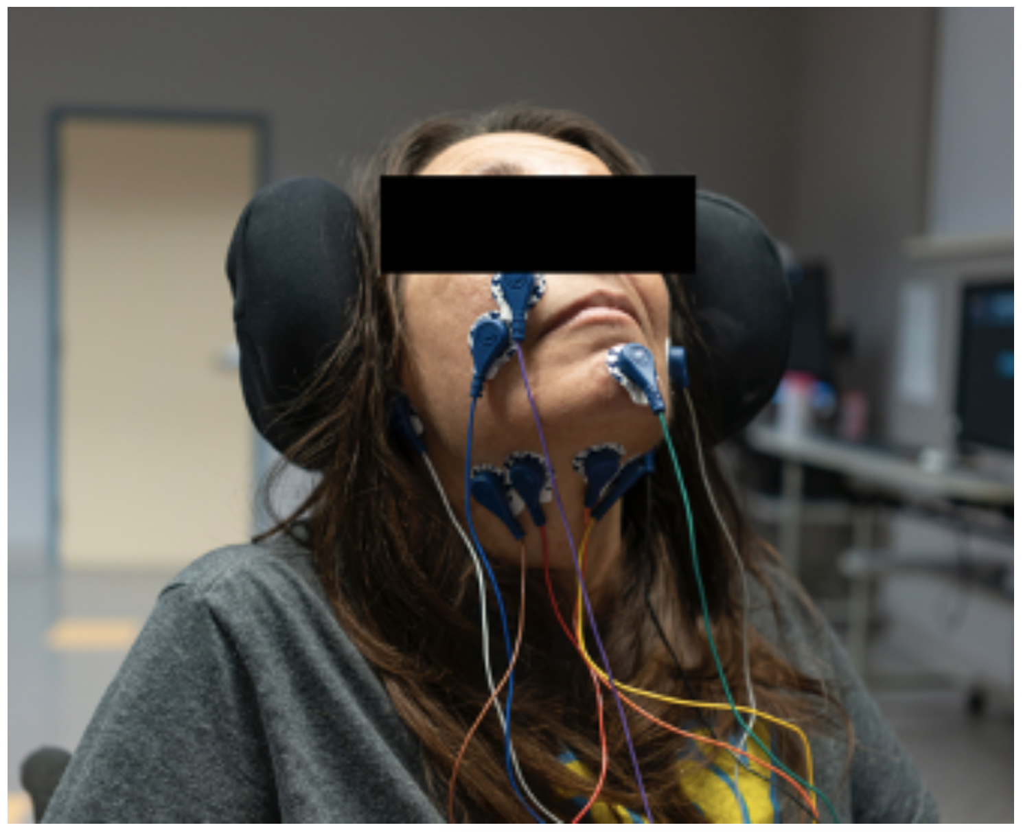 Figure 3: An elderly Multiple Sclerosis patient using an early prototype of AlterEgo