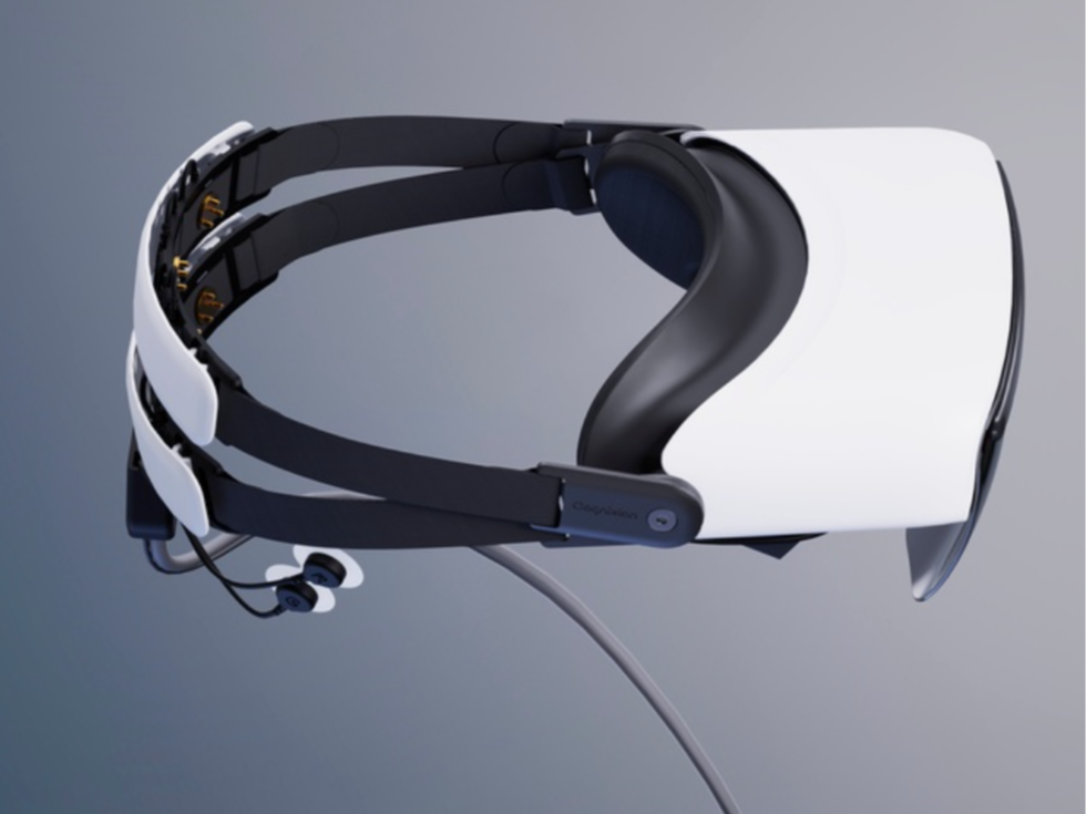 Top view of the Axon-R neural interface headset