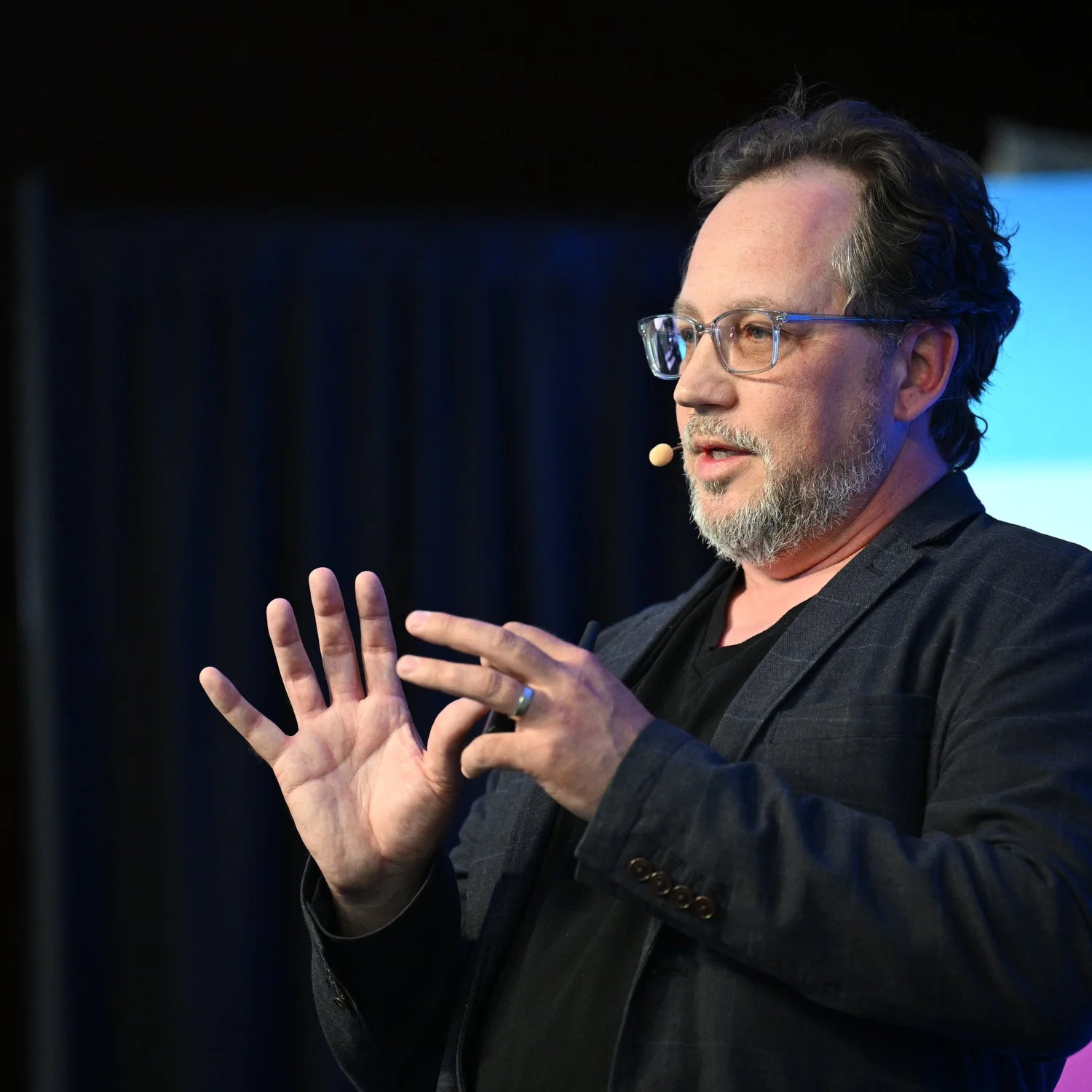 Andreas Forsland speaking about brain–computer interfaces at the Aspen Ideas Festival